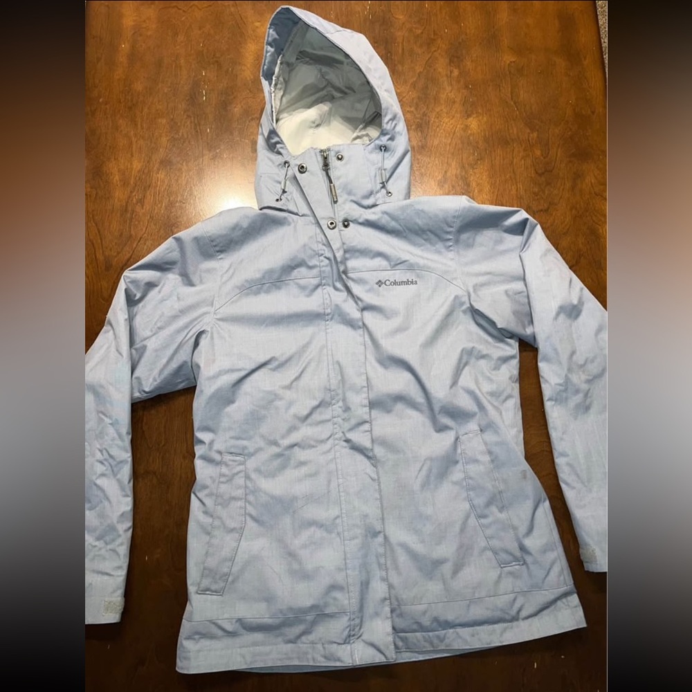 Columbia Women's Interchage Sky Blue Hooded Ski Jacket